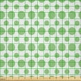 thumbnail image 2 of Ambesonne Green Fabric by the Yard Microfiber, Pop Art Retro Style Dots, 3 Yards, Fern Green and White, 2 of 2