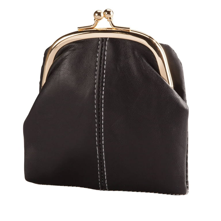 Women's leather coin purse top