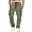 Army Green, variant on Mens Versatile All Season Cargo Pants Multi Pocket Zip Button Hem Solid Color Plus Size Outdoor Trousers Cargo Pants for Men Green
