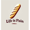 thumbnail image 2 of Life is Pain Bread Pun Adult Sand Long Sleeve Hoodie-XL, 2 of 3