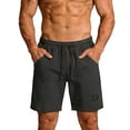 thumbnail image 3 of Afuyipoi ​Men's 5-inch Inseam Wide-Leg Shorts Lightweight Breathable Training Shorts, Trendy Letter Print Athletic Shorts with Drawstring Waist Gray Size 5XL, 3 of 6