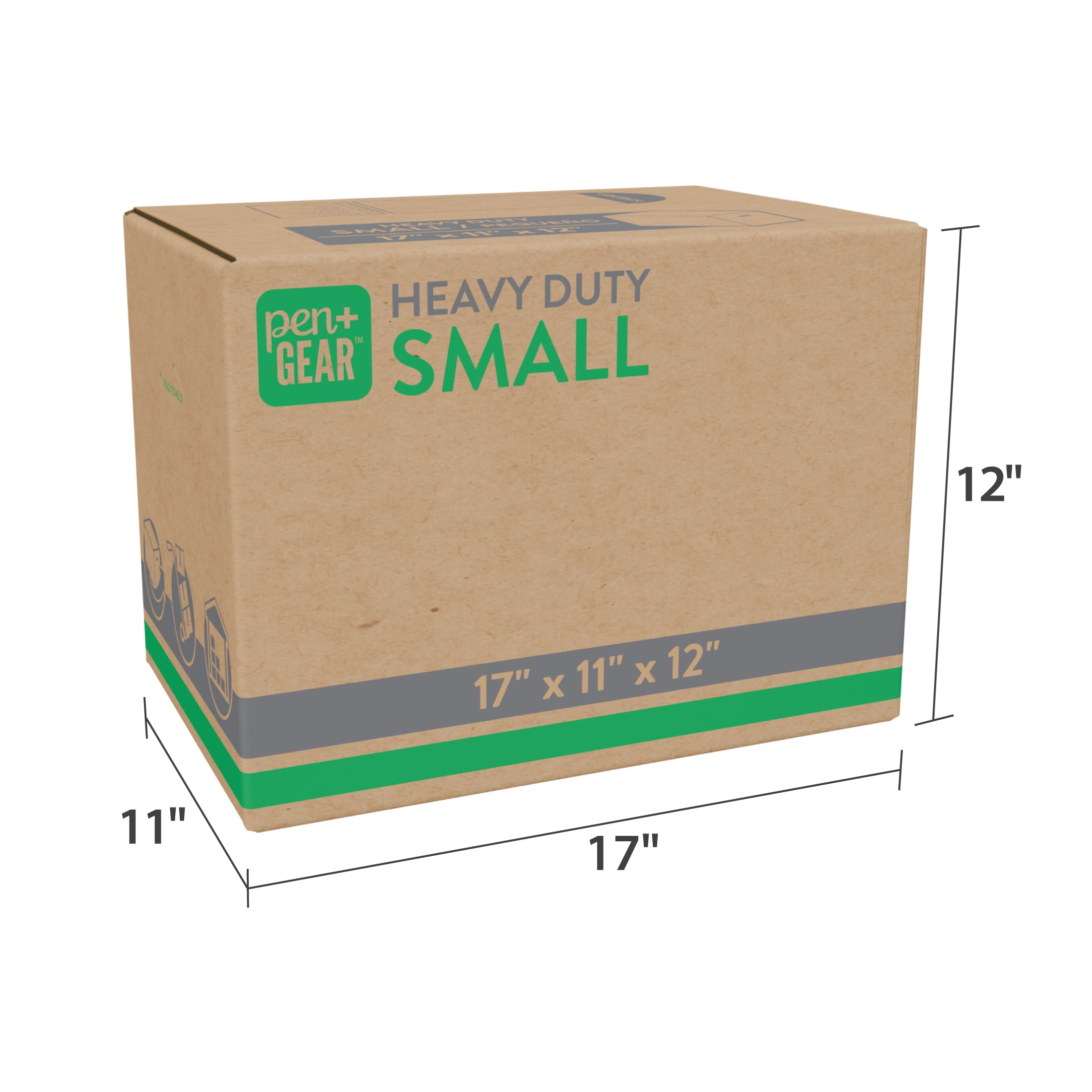 (10 pack) Pen+Gear Small Heavy Duty Kraft Moving Boxes, 17L x 11W x 12H