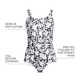 thumbnail image 4 of Lands' End Women's Scoop Neck Tugless Sporty One Piece Swimsuit, 4 of 5