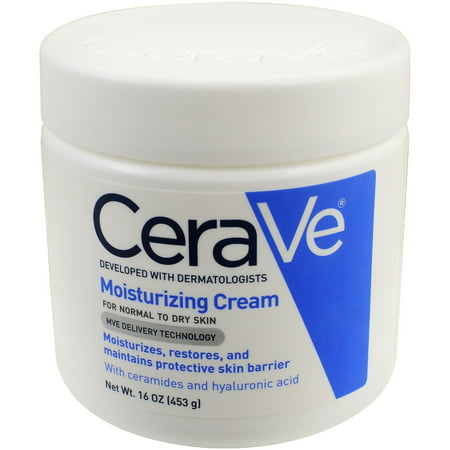 CeraVe Moisturizing Cream, Face and Body Moisturizer, 16