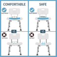thumbnail image 3 of Bathroom Shower Chair Shower Chair Folding Bath Chair For The Elderly Adhesive Non-ip Warm Cushion (, 3 of 4