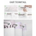 thumbnail image 5 of No Hook Shower Curtain with Snap in Liner, Purple Lavender Coffee Cup Butterfly Pattern Hotel Shower Curtains for Bathroom, Washable Shower Curtain Liner Set with Mesh Top Window, 66"x72", 5 of 6