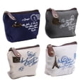 thumbnail image 5 of 4pcs Women's Vintage Wind Canvas Coin Purse Coin Purse Portable Coin Bag Lovely Fashion Mini Wallet Random Style, 5 of 7