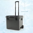 38QT Wheeled Cooler With Pull Handle & Cup Holders - Heavy-Duty Insulated Cooler For Camping, Tailgating & Beach Trips