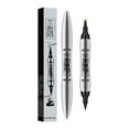 thumbnail image 2 of Double Head Eyebrow Pencil, Waterproof Eyebrow Pen, Long Lasting Liquid Eyebrow Pencil with Fine Nib and Brush, Natural Simulated Wild Eyebrow Makeup, Durable Sweat Resistant formula, 2 of 4