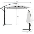 thumbnail image 6 of Devoko 10ft Patio Offset Umbrella Outdoor Hanging Umbrellas, White, 6 of 7