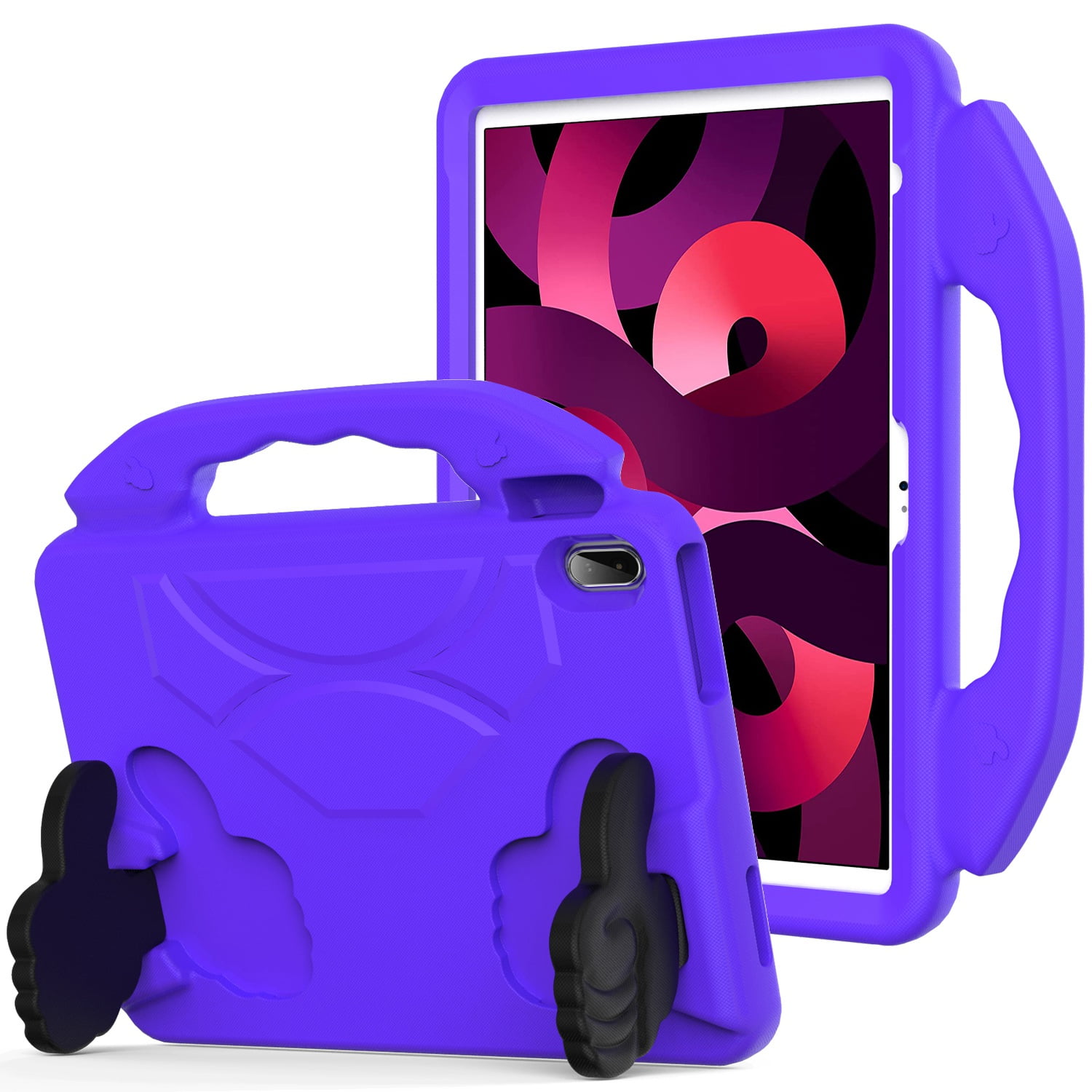 Case For Apple New iPad 9.7 Hybrid Shockproof Thumbs Up Kickstand Antislip Rubber TPU Kid-Friendly Bumper Tablet Tablet Cover [ Purple ]