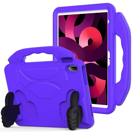 Case For Apple New iPad 9.7 Hybrid Shockproof Thumbs Up Kickstand Antislip Rubber TPU Kid-Friendly Bumper Tablet Tablet Cover [ Purple ]