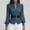 Blue, variant on Womens Summer Tops Elegant Slim Belted Mesh Panel Long Sleeve Solid Blouse Shirts for Women Blue L