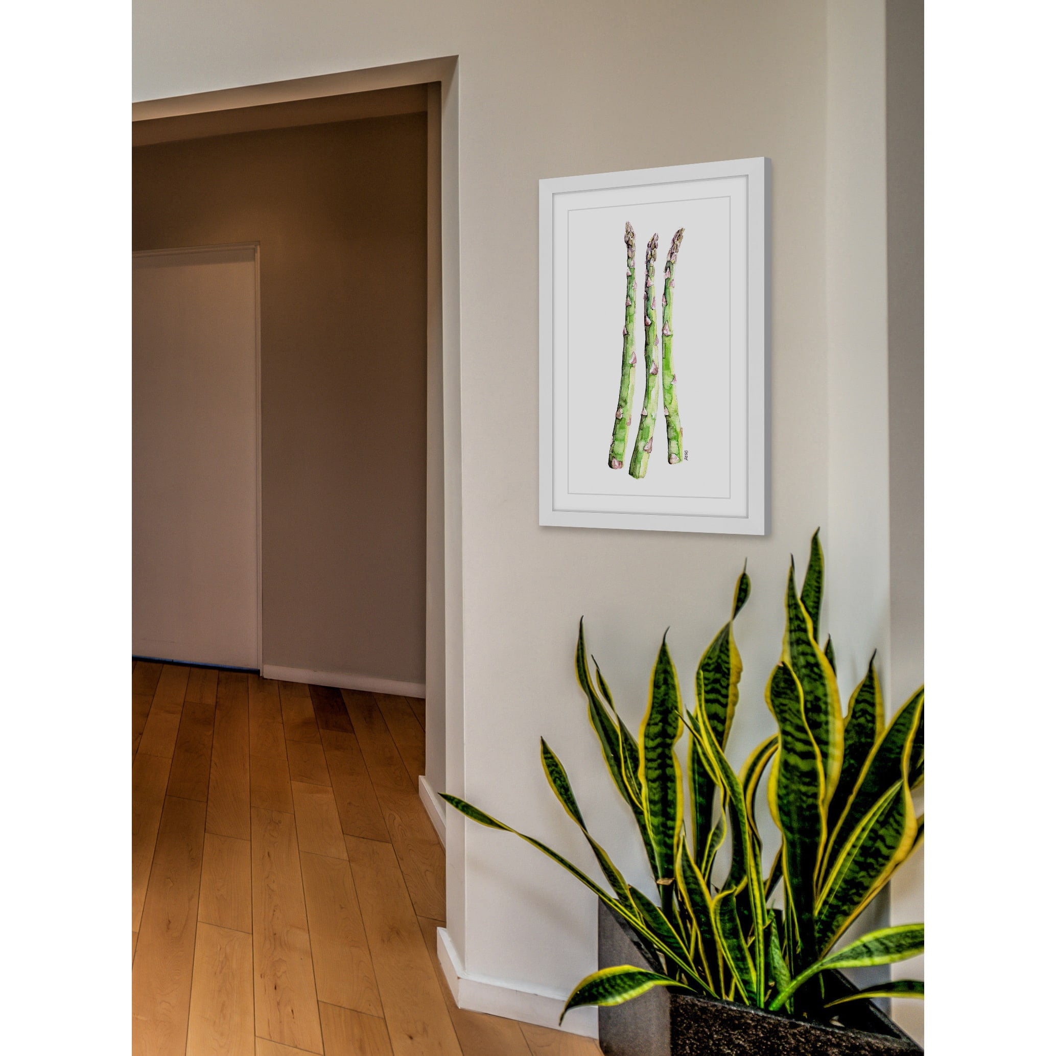 "Asparagus Stalks" Framed Painting Art Print