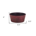 thumbnail image 2 of 10" Red Recycled Plastic Indoor Outdoor Round Pot Planter, 2 of 5