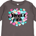 thumbnail image 4 of Inktastic Sweet Pea Hearts Boys or Girls Long Sleeve Toddler T-Shirt, 4 of 5