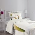 thumbnail image 3 of Ambesonne Flower Quilted Bedspread Set 2 Pcs, Calla Lilies Romantic, Twin Size, Green White Yellow, 3 of 5