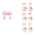 thumbnail image 2 of Suministros para Fiestas Temáticas de Lazos, Torre de Cupcakes con Lazo Rosa para Niña,Decoración para Fiestas Cumpleaños Niña con Lazo Rosa, Mesa de Postres, Soporte para Pasteles, 2 of 5