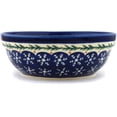 thumbnail image 3 of Polish Pottery 6½-inch Bowl (Friendly Snowmen Theme) Hand Painted in Boleslawiec, Poland + Certificate of Authenticity, 3 of 6