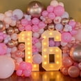 thumbnail image 5 of Caja de relleno de globos con números gigantes Marco de globos de cumpleaños Decoraciones para fiestas de cumpleaños Decoración para aniversario de bodas para niños Baby Shower, 5 of 5