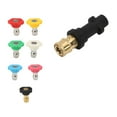 thumbnail image 1 of DYNWAVECA Pressure Washer Adapter Accessories,1/4" Car Washer,Copper Resin Converts,Quick Connect Fitting,Spray Nozzle Tips for - 7 Nozzle Tips, 1 of 10