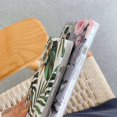 thumbnail image 3 of HAHDAXIA Compatible with iPhone 12 Pro Max Square Edge Floral Case, Slim Matte Pretty Flowers Soft TPU Silicone Protective Sturdy and Durable Cases Cover for iPhone 12 Promax(White Green), 3 of 6