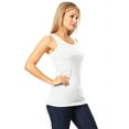 thumbnail image 2 of Women's Basic Solid racerback tank top with scoop neck, 2 of 3