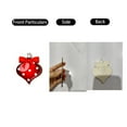 thumbnail image 6 of Set of 12 Red and White Christmas Tree Ornaments, 2D Wooden Shatterproof Hanging Baubles with Festive Designs and Ribbons, Holiday Decorations for Indoor and Outdoor Home, Office, or Party Decor, 6 of 7