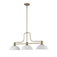 thumbnail image 5 of 3 Light Chandelier In Restoration Style-21 Inches Tall And 13.25 Inches Wide-Brushed Nickel Finish-Matte Opal Shade Color Z-Lite 725-3Bn-Dmo14, 5 of 7