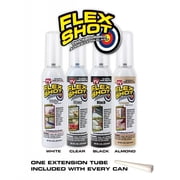 2-pack Flex Shot Rubber Adhesive Sealant Caulk - Mildew Resistant, Waterproof - 2 Pack, 8 oz, White — Residential Use, Standard Application