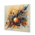 thumbnail image 2 of Designart "Retro Vibe Orange Background I" Modern Geometric Metal Art Living Room, 2 of 5