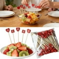 thumbnail image 3 of 100 Pcs Year of The Horse Fruit Picks, 12 cm Bamboo Cocktail Sticks with Decorative Red Toppers, Themed Food Skewers for Chinese New Year 2026 Party, Holiday Appetizers & Desserts, 3 of 8