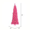 thumbnail image 2 of Vickerman 4.5' Flocked Pink Fir Artificial Christmas Tree with 360 Pink LED Lights, 2 of 2
