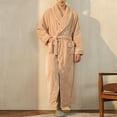 thumbnail image 4 of Kaemgyyd Fleece Maxi Robes for Women Plush Soft Cozy Belted Bathrobe Fuzzy Warm Lightweight Sleepwear with Pockets, 4 of 5