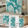 thumbnail image 4 of Bathroom Shower Curtain Summer Ocean Conch Shell Waterproof Shower Curtains with Hooks, Coastal Starfish Turquoise Bath Curtains Bathtub Curtain Home Decor 36x72in, 4 of 9
