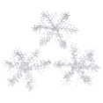 thumbnail image 2 of Cheers.US White Snowflakes Ornaments Plastic Snowflake Decoration Large Christmas Hanging Glitter Snowflke for Christmas Tree Crafts Outdoor Decor, 2 of 7