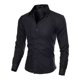 thumbnail image 1 of Camisa De Manga Larga Rayada De Hombres Seda De Hielo, 1 of 6