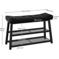 thumbnail image 2 of Shoe Bench, 3-Tier Shoe Rack, Entryway Bench with Storage and Cushion, for Hallway, Foyer, Bedroom, Black, 2 of 9