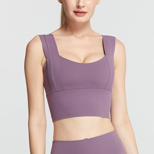 Sports Bra Plus Size Womens Solid Color Inner Fit Plus Size Vest Yoga Sports Beauty Back Bra Plus Size Bras for Women Sports Bras for Women Plus Size Sport Bras for Women Plus Size
