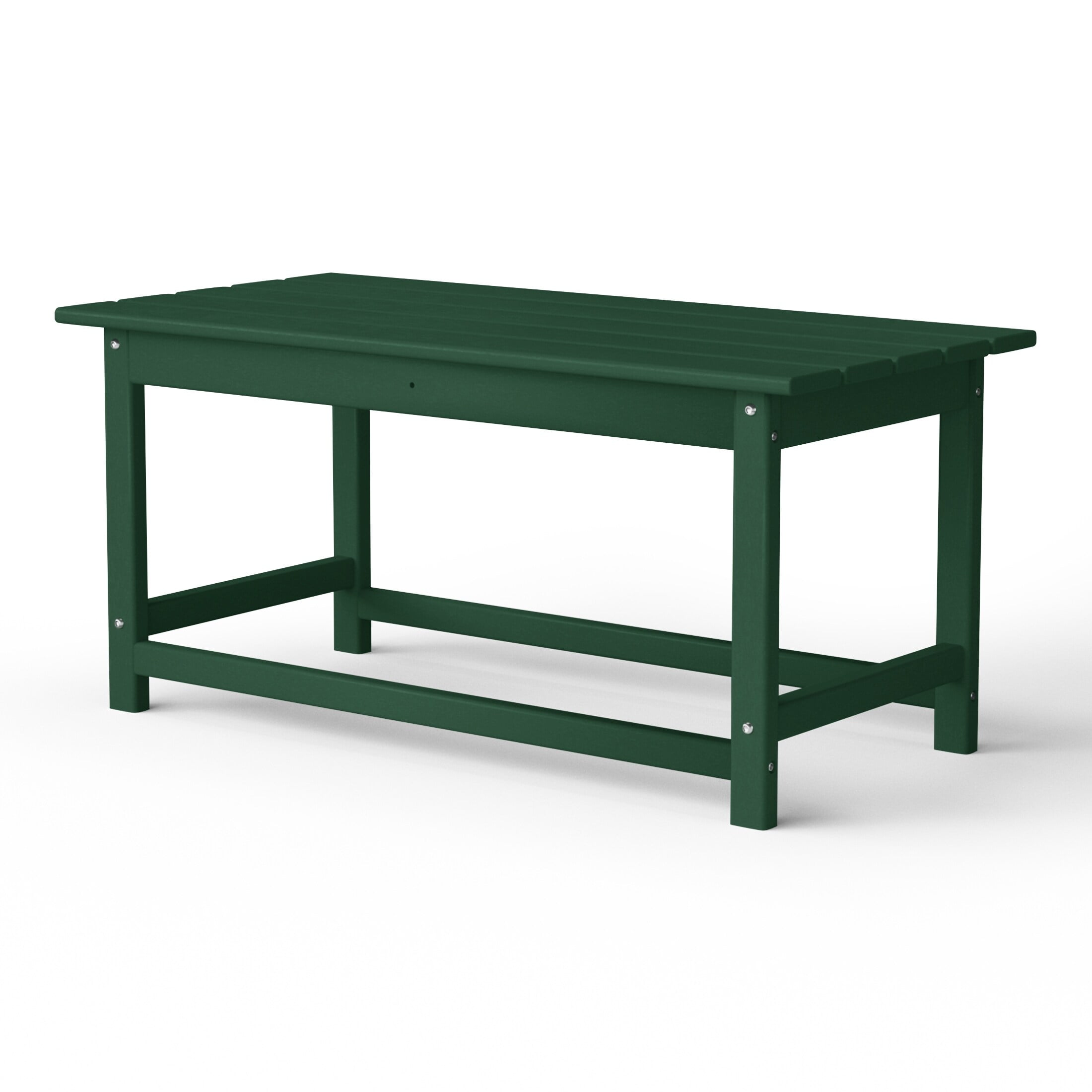 Westin Outdoor 35" Inch Adirondack Coffee Table for Patio Backyard UV Weather Resistant HDPE Plastic, Dark Green