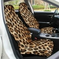 thumbnail image 5 of Animal Cheetah Print Car Seat Covers Car Accessories Pack of 2 Universal Front Seat Protective Cover, 5 of 5