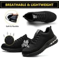 thumbnail image 3 of Zapato de seguridad para hombre y mujer, ligero, transpirable, con puntera de acero, antideslizante, para trabajo (talla 41 UE), 3 of 4