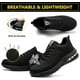 thumbnail image 3 of Zapato de seguridad para hombre y mujer, ligero, transpirable, con puntera de acero, antideslizante, para trabajo (talla 41 UE), 3 of 4
