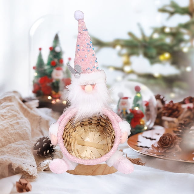 Cesta de Muñecas Navideñas, Cesta de Frutas y Dulces de Papá Noel, Suministros de Decoración, Cesta Navideña