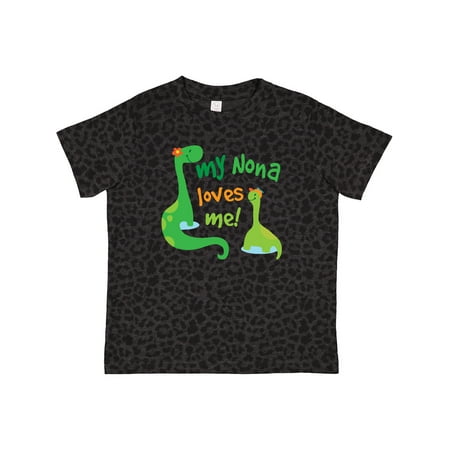 

Inktastic My Nona Loves Me Grandson Dinosaur Gift Toddler Boy Girl T-Shirt