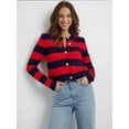 thumbnail image 3 of Buttoned Striped Knitwear Cardigan, 3 of 5