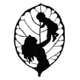 thumbnail image 1 of Siluetas negras para la decoración moderna del hogar, regalo perfecto para el Día de la Madre Hojas de metal artísticas hechas a mano, 1 of 7