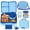Blue with Bag, variant on Bento Lunch Box Set for Kids with 9.5oz Soup Thermo Leak-Proof Lunch Food Container with Insulated Hot Food Jar for Kid Toddler Girls Boys Teens to School,Travel