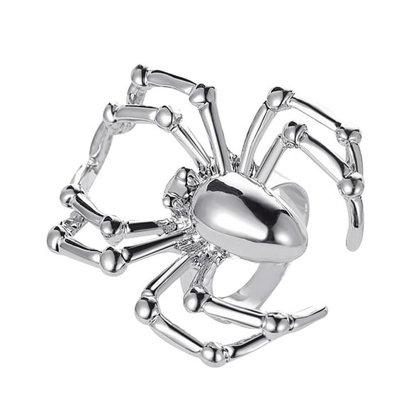 XZNGL Halloween Spider Rings Halloween Funny Spider Open Ring Personality Dripping Ring Free Size