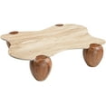 thumbnail image 6 of Meridian Furniture Liona Beige Marble And Acacia Wood Coffee Table, 6 of 9